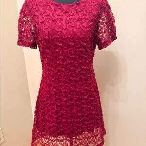 Lulu's Ruby Textured Mini Dress